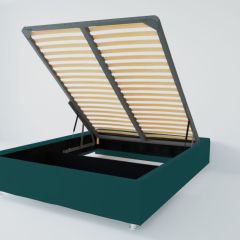 Кровать Подиум с ПМ 800 (велюр бирюзовая) в Александровском - alexsandrovskoe.mebel24.online | фото 2