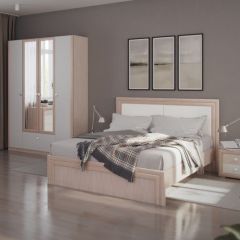 Кровать 1.6 Глэдис М31 с настилом и мягкой частью (ЯШС/Белый) в Александровском - alexsandrovskoe.mebel24.online | фото 4