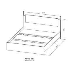 СОФИ СКР1600.1 Кровать 1600 в Александровском - alexsandrovskoe.mebel24.online | фото 2