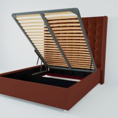 Кровать Венеция ЛЮКС с ПМ 900 (велюр бордо) в Александровском - alexsandrovskoe.mebel24.online | фото