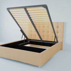Кровать Венеция с ПМ 1200 (экокожа бежевая) в Александровском - alexsandrovskoe.mebel24.online | фото