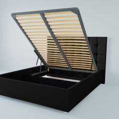 Кровать Венеция с ПМ 1200 (экокожа кольт ч) в Александровском - alexsandrovskoe.mebel24.online | фото