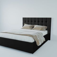 Кровать Венеция с ПМ 1200 (экокожа кольт ч) в Александровском - alexsandrovskoe.mebel24.online | фото 2