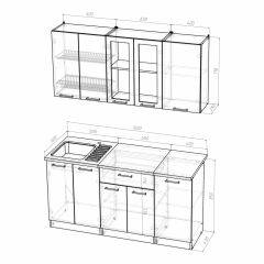 Кухонный гарнитур Инна стандарт 1600 в Александровском - alexsandrovskoe.mebel24.online | фото 3