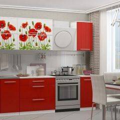 МАКИ КРАСНЫЕ Кухонный гарнитур 2.0 в Александровском - alexsandrovskoe.mebel24.online | фото