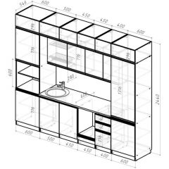Кухонный гарнитур Сиена люкс 3000 мм в Александровском - alexsandrovskoe.mebel24.online | фото 2