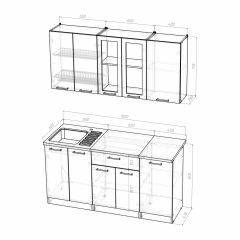 Кухонный гарнитур Светлана стандарт 1600 в Александровском - alexsandrovskoe.mebel24.online | фото 3