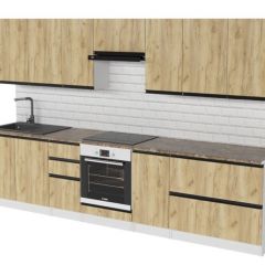 Кухонный гарнитур Янтарь экстра 3000 мм в Александровском - alexsandrovskoe.mebel24.online | фото 4