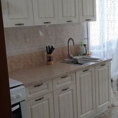 Модульная кухня Луксор серый-бирюза в Александровском - alexsandrovskoe.mebel24.online | фото 3