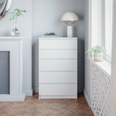 МОРИ МК 700.5 Комод (белый) в Александровском - alexsandrovskoe.mebel24.online | фото