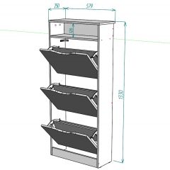 Обувница W10 в Александровском - alexsandrovskoe.mebel24.online | фото 2