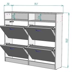 Обувница W15 в Александровском - alexsandrovskoe.mebel24.online | фото 2