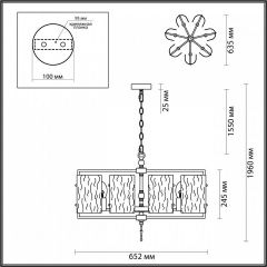 Подвесная люстра Odeon Light Elegante 4878/7 в Александровском - alexsandrovskoe.mebel24.online | фото 4