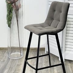 Полубарный стул CHILLI-QB SQUARE графит #14, велюр / черный каркас (H=66cm) М-City в Александровском - alexsandrovskoe.mebel24.online | фото 4