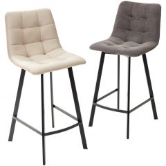Полубарный стул CHILLI-QB SQUARE графит #14, велюр / черный каркас (H=66cm) М-City в Александровском - alexsandrovskoe.mebel24.online | фото 5