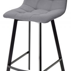 Полубарный стул CHILLI-QB SQUARE серый #27, велюр / черный каркас (H=66cm) М-City в Александровском - alexsandrovskoe.mebel24.online | фото