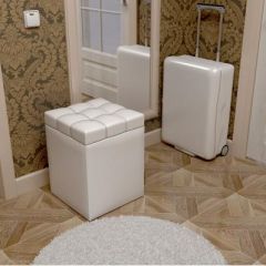 Пуф КВАДРО Белый в Александровском - alexsandrovskoe.mebel24.online | фото