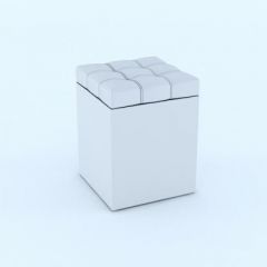 Пуф КВАДРО Белый в Александровском - alexsandrovskoe.mebel24.online | фото 2