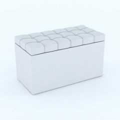 Пуф КВАДРО тип 2 Белый в Александровском - alexsandrovskoe.mebel24.online | фото