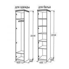 Шкаф 1-но дверный для белья Ольга-13 в Александровском - alexsandrovskoe.mebel24.online | фото 2