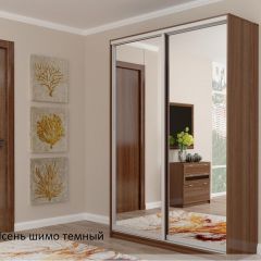 Шкаф №2 1.4-2 Оптима 2300х1404х572 (фасад 2 зеркала) в Александровском - alexsandrovskoe.mebel24.online | фото