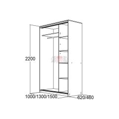 МИРАЖ 10.1 (620) Шкаф для платья и белья в Александровском - alexsandrovskoe.mebel24.online | фото 5