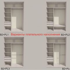 Шкаф-купе 1300 серии SILVER S3+S4+B2+PL4 (2 ящика+F обр.штанга) профиль «Серебро» в Александровском - alexsandrovskoe.mebel24.online | фото 6
