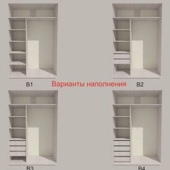 Шкаф-купе 1300 серии SILVER S4+S3Z+B2+PL1 (2 ящика+1 штанга) профиль «Серебро» в Александровском - alexsandrovskoe.mebel24.online | фото 5