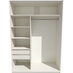 Шкаф-купе 1400 серии SOFT D1+D3+B2+PL1 (2 ящика+1штанга) профиль «Графит» в Александровском - alexsandrovskoe.mebel24.online | фото 2