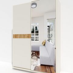 Шкаф-купе 1400 серии SOFT D6+D4+B2+PL2 (2 ящика+1штанга+1 полка) профиль «Капучино» в Александровском - alexsandrovskoe.mebel24.online | фото