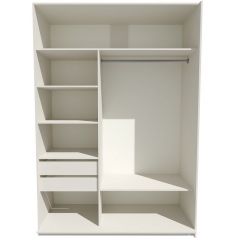 Шкаф-купе 1400 серии SOFT D6+D4+B2+PL2 (2 ящика+1штанга+1 полка) профиль «Капучино» в Александровском - alexsandrovskoe.mebel24.online | фото 2