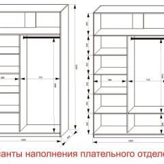 Шкаф-купе 1400 серии SOFT D8+D2+B2+PL4 (2 ящика+F обр.штанга) профиль «Графит» в Александровском - alexsandrovskoe.mebel24.online | фото 8