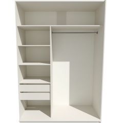 Шкаф-купе 1600 серии SOFT D1+D3+B2+PL1 (2 ящика+1штанга) профиль «Графит» в Александровском - alexsandrovskoe.mebel24.online | фото 3