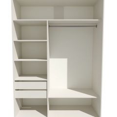 Шкаф-купе 1600 серии SOFT D6+D4+B2+PL2 (2 ящика+1штанга+1 полка) профиль «Капучино» в Александровском - alexsandrovskoe.mebel24.online | фото 3