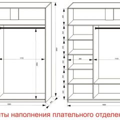 Шкаф-купе 1800 серии SOFT D6+D4+B2+PL2 (2 ящика+1штанга+1 полка) профиль «Капучино» в Александровском - alexsandrovskoe.mebel24.online | фото 8