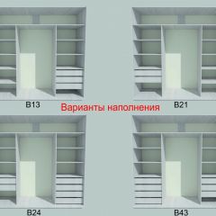 Шкаф-купе 1950 серии SILVER S3+S1+S4 B22+PL3 (по 2 ящика лев/прав+2 штанги) профиль «Серебро» в Александровском - alexsandrovskoe.mebel24.online | фото 5