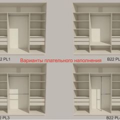 Шкаф-купе 2100 серии SOFT D5+D4+D5+B22+PL3 (по 2 ящика лев/прав+2штанги) профиль «Графит» в Александровском - alexsandrovskoe.mebel24.online | фото 5
