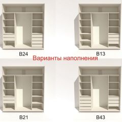 Шкаф-купе 2100 серии SOFT D5+D4+D5+B22+PL3 (по 2 ящика лев/прав+2штанги) профиль «Графит» в Александровском - alexsandrovskoe.mebel24.online | фото 6