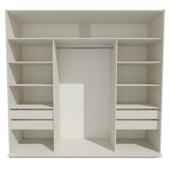 Шкаф-купе 2400 серии SOFT D4+D4+D4+B22+PL1 (по 2 ящика лев/прав+1штанга) профиль «Графит» в Александровском - alexsandrovskoe.mebel24.online | фото 2