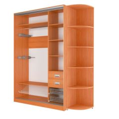 Шкаф-купе Элвис 1500 вариант 3 (ЛДСП/Зеркало) в Александровском - alexsandrovskoe.mebel24.online | фото 2