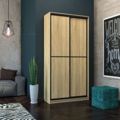 Шкаф-купе Лофт 1200 Шк12-47 (Дуб Сонома) в Александровском - alexsandrovskoe.mebel24.online | фото