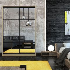 Шкаф-купе Лофт 1600 Шк16-60 (Дуб Сонома) в Александровском - alexsandrovskoe.mebel24.online | фото 9