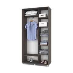 РОЛАНД Шкаф-купе с зеркалами Анкор темный (450*1100) Р413 в Александровском - alexsandrovskoe.mebel24.online | фото 3