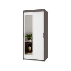 ТОМАС Шкаф-купе с зеркалом Анкор темный/светлый Т22 в Александровском - alexsandrovskoe.mebel24.online | фото