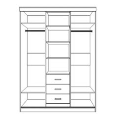 Шкаф-купе комби Юнона (1600) в Александровском - alexsandrovskoe.mebel24.online | фото 2