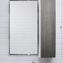 Шкаф-зеркало Uno 60 Дуб серый левый/правый Домино (DU1503HZ) в Александровском - alexsandrovskoe.mebel24.online | фото 7