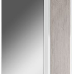 Шкаф-зеркало Uno 60 Дуб серый левый/правый Домино (DU1503HZ) в Александровском - alexsandrovskoe.mebel24.online | фото