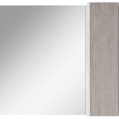 Шкаф-зеркало Uno 80 Дуб серый левый/правый Домино (DU1504HZ) в Александровском - alexsandrovskoe.mebel24.online | фото 5