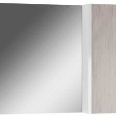 Шкаф-зеркало Uno 80 Дуб серый левый/правый Домино (DU1504HZ) в Александровском - alexsandrovskoe.mebel24.online | фото