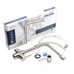 Смеситель д/кухни MELANA-F610304 Stello нерж.сталь, с переключателем на фильтр, однорычажный, сатин в Александровском - alexsandrovskoe.mebel24.online | фото 2